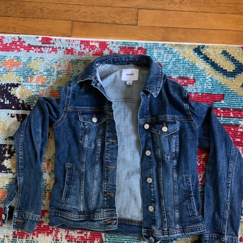 Old Navy denim jacket with pockets.